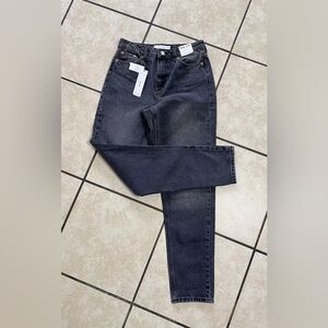 Topshop Mom Womens Jeans Gray Denim Size 4 / W26 x L34  NWT High Rise Pants